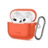 Etui silikonowe TECH-PROTECT SILICONE HOOK APPLE AIRPODS 3 NEON ORANGE